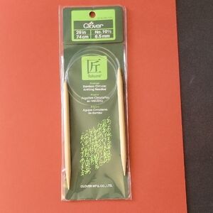 Clover Takumi Bamboo Circular Knitting Needles - No.10-1/2, 6.5mm 29 Inch